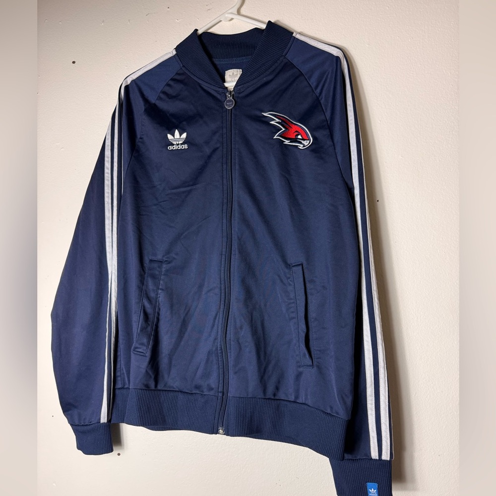 Atlanta Hawks Adidas Dark Blue Track Jacket